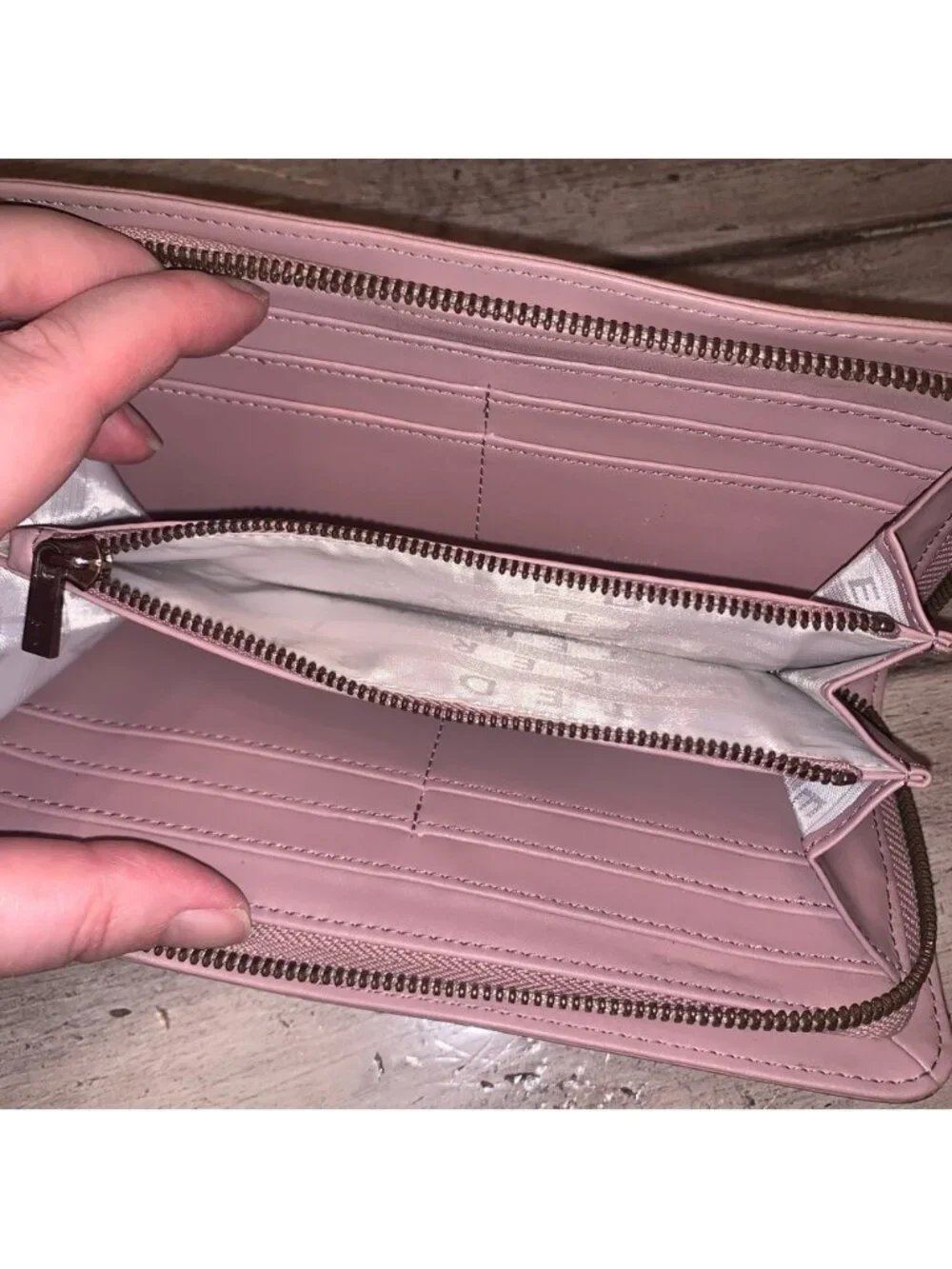 Ted baker pink leather wallet